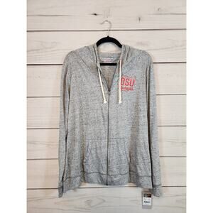 Ohio State Womens Gray‎ Solid Full Zip Long Sleeve Hooded Jacket Size XL NWT